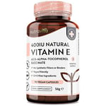 Vitamin E 400IU D-Alpha Tocopherol – 100% Natural Vitamin E – 90 Vegan