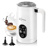 LaDonna Milk Frother Electric and Milk Steamer with 4 Functions - Hot Chocolate Machine - Milk Heater and Milk Frothers - Coffee Frother, Hot & Cold Chocolate Maker for Latte or Cappuccino (White)