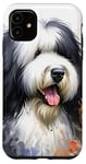 iPhone 11 Old English Sheepdog Dog Watercolor Artwork Case