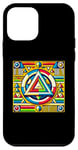 Coque pour iPhone 12 mini Viking Odin Triangle géométrique géométrique Mythologie Art