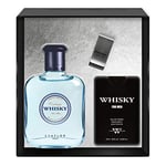 EVAFLORPARIS Whisky Vintage Coffret pour Homme Eau de Toilette 100 ml + Parfum de Voyage 20 ml + Money Clip Vaporisateur Spray Parfum Homme 120 ml