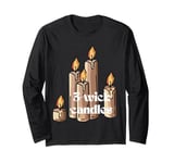 Girls love 3-wick candles black flame candle fant Groovy Long Sleeve T-Shirt