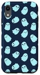 Coque pour iPhone XR Coque bleue avec motif fantômes d'Halloween