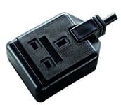 Masterplug Heavy Duty Single Socket Extension Lead, 10 Metres, Black