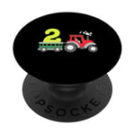 Tracteur agricole 2ème anniversaire 2 ans pour tout-petits garçons enfants PopSockets PopGrip Adhésif