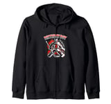 Happy 3rd Birthday Boy Monster Player Ice Hockey Zip Hoodie