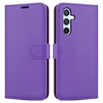 iCatchy for Samsung Galaxy A54 5G Case Leather Wallet Book Flip Folio Cover With TPU holder, Card Holder and Kickstand for Samsung A54 5G Phone (Lilac)