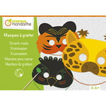 Avenue Mandarine KC141C - Boite créative enfant - 5 Masques à Gratter - À partir de 4 ans - MASQUES A GRATTER