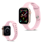 Apple Watch Series 5 44mm yksinkertainen silikoninen kellonauha - Pinkki