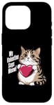 Coque pour iPhone 16 Pro Ma Saint-Valentin dit miaou ! Mon chat est ma Saint-Valentin