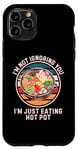 Coque pour iPhone 11 Pro Hot Pot rétro « I'm Not Ignoring You I'm Just Eating Hot Pot »