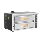 Royal Catering Elektrisk pizzaovn - 6+6 x 33 cm 2 kammer 13 200 W 400 V ildleirestein