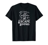 Coffee and Escape Room Steampunk Themed Design T-Shirt