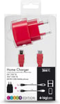 Chargeur Secteur Micro USB Rouge Bigben pour Nintendo 3DS, 3DS XL, DSI, DSI XL