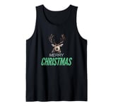 Antlers up for a season full of cheer. Merry Christmas Tank Top