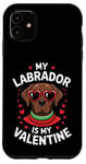 iPhone 11 Chocolate Labrador My Valentines Hearts Day Dog Mom Dad Case