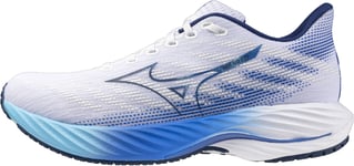 Mizuno Wave Rider 28 Mens Running Shoes White Cushioned Sports Training Trainers