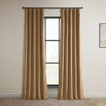 HPD Half Price Drapes Heritage Plush Velvet Curtain (1 Panel), Polyester Blend, Spiced Rum, 50 in x 84 in