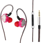 7Hz Salnotes Zero Hifi ¿¿couteurs Intra-Auriculaires De 10 Mm Dynamiques Iem Avec Diaphragme En M¿¿tal Composite, Cable Ofc 2 Broches D¿¿tachable (Rose, Avec Mic, 3.5Mm)