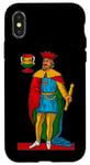 Coque pour iPhone X/XS Scorpa/Briscola King of Cups Re di tazze Italian Jeu de cartes