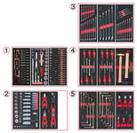 KS TOOLS 714.0311 Composition d'outils 5 tiroirs pour servante, 311 pièces