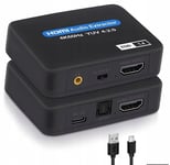 HDMI 2.0 TOSLINK EXTRACTOR OPTISK KONVERTERARJACK AUX HDCP 4K