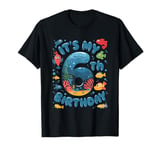 It's My 6th Birthday Party Ocean 6 Years Old Sea Fish B-Day T-Shirt