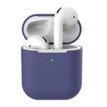 Silikonskal Apple AirPods Trådlöst Laddningsetui Mörk Blå