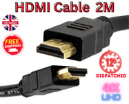 2 Meter HDMI Cable 4K UltraHD Heavy Duty 2.0 High Speed 2160P 3D Lead HDTV UK