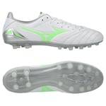 Mizuno Morelia Neo IV Pro AG Frontier - Hvit/Neon Grønn/Cool Gray - Kunstgress (AG), størrelse 40½