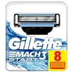 Pack 8 Lames GILLETTE MACH3 " START " Recharge Rasoir Lot Gilette Mach 3 Match3