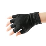 Magnetic Therapy Fingerless Massage Gloves Pain Relief Tool Black