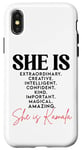 Coque pour iPhone X/XS Elle est Kamala Harris 2024 belle femme noire intelligente