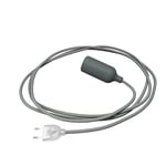 creative cables - Snake Lampe en silicone avec interrupteur et fiche - Sans ampoule, Gris