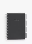 John Lewis ANYDAY 2.0 A5 Subject Divider Organiser, Black