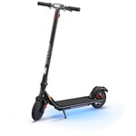 SHARP EM-KS1AEU-B E Scooter, Adult Electric Scooter, Foldable E-Scooter, Kick Scooter with LED Light Footplate, Digital Display, Dual Brake System, Safety Lock, USB Charging, Headlight & Stand - Black