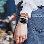 Apple Watch Series 6 / 5 40mm nylonkuvioinen kellonauha - Sininen / Sininen Blue