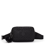 Kipling ABANU MULTI Small crossbody convertible to waistbag, Signature Emb (Black)