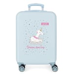 Enso Dreams come true Cabin Suitcase Blue 38x55x20 cm Rigid ABS Side combination lock 32L 2 kgs 4 Double wheels Hand Luggage