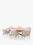 4 Seasons Outdoor Puccini & Prado Ellipse 6-Seater Garden Dining Set, FSC-Certified (Teak Wood), Latte/Natural