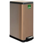 Casa Pura - Poubelle Zack Aspect Métal Fermeture automatique Différentscoloris Bronze 18 l