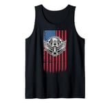 Born For A Purpose, To Ride it. USA American Flag Motorcycle Tank Top