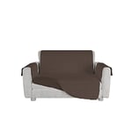 Italian Bed Linen Housse de canapé Antidérapant Cozy, Marron, 2 Places