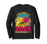 Dad-to-be LEVEL COMPLETE PAPA 2025 Gaming Vintage Long Sleeve T-Shirt