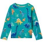 Småfolk Dinosaurs Långärmad T-shirt Teal | Grön | 3-4 years