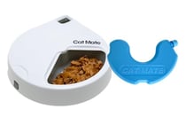 Cat Mate C300 Automatic Pet Feeder with Digital Timer, For Cats or Small Dogs, For Wet and Dry Pet Food, 3 Meal Carousel, up to 330g in Each