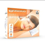 Daewoo HEA1486 85W Double Heated Blanket 120 x 135cm - White