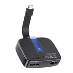 Cable Matters Adaptateur Portable 8K ou Double 4K 60Hz USB C vers HDMI et DisplayPort - Compatible Thunderbolt 4/USB-4 pour Dell XPS, Surface Pro, MacBook (macOS Prend en Charge Un Seul écran étendu)