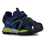 Geox J Borealis Boy Sandales, Royal Lime, 40 EU