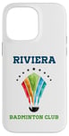 Coque pour iPhone 14 Pro Max Riviera - Raquette de badminton Club Athletics California Preppy